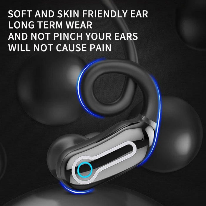 Ows Hanging Ear Stereo Bluetooth Earphones With Digital Charging Compartment