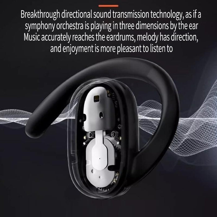 Ows Hanging Ear Stereo Bluetooth Earphones With Digital Charging Compartment