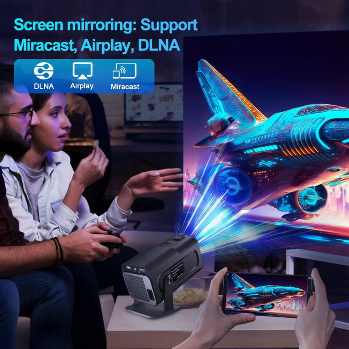 Hy320 1080P 390 Ansi Lumens 4K Android 11 Projector With Wifi 6 Bluetooth 5.0 Supports Miracast / Airplay / Dlna