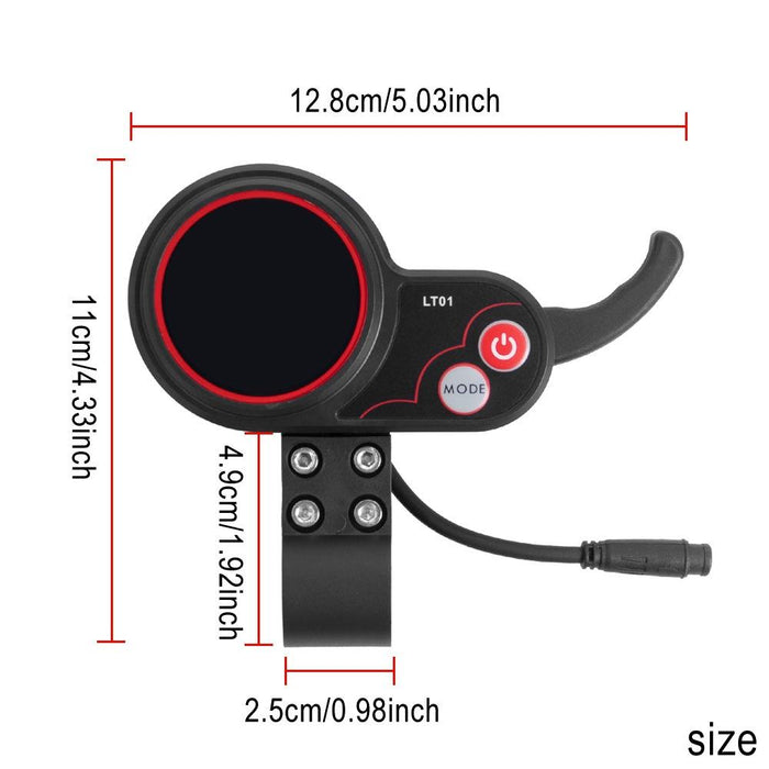 Lt01 6 Pin Display Electric Scooter Instrument For Kaabo