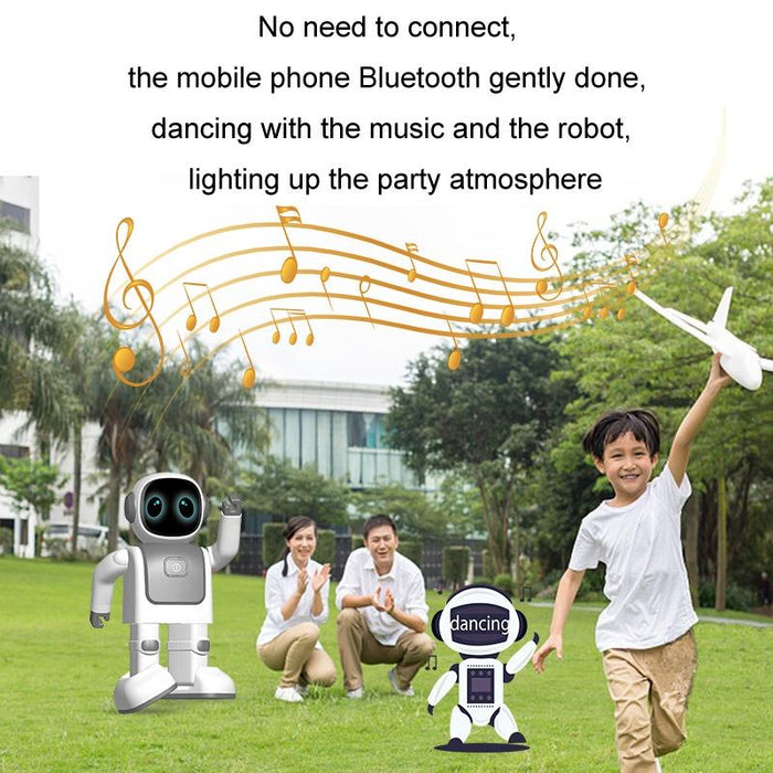 App Intelligent Programming Astronaut Bluetooth Audio Dancing Robot Silver Gray