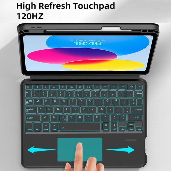 For Ipad 10.5 / 10.2 Inch Universal Rotatable Magnetic Case With Keyboard Suspended Slide Rail Protective Cover