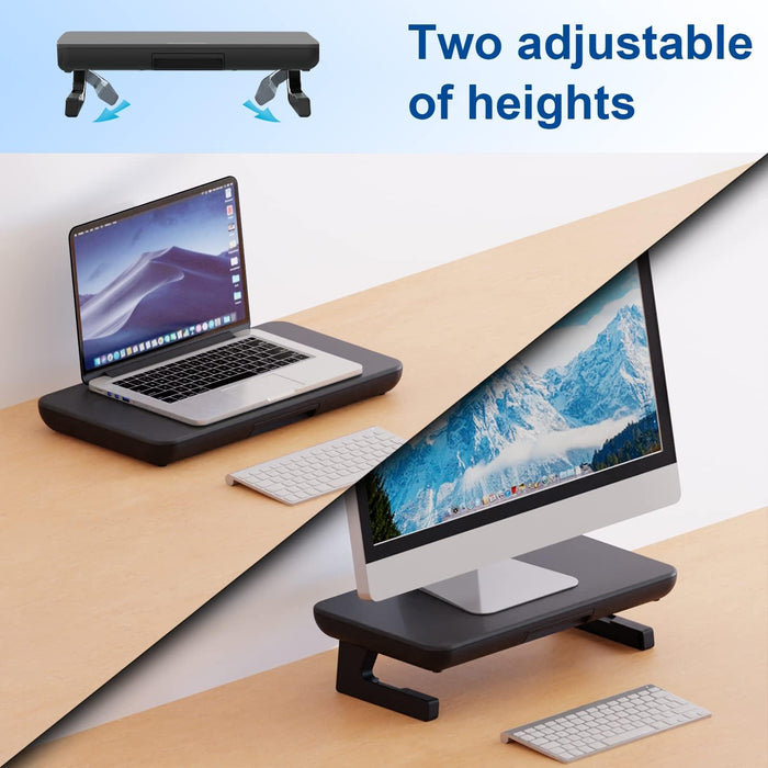 Monitor Stand Riser Adjustable Height Laptop Bracket