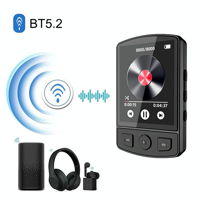 1.8 Inch Color Screen Mp3 / Mp4 Bluetooth Walkman With Back Clip