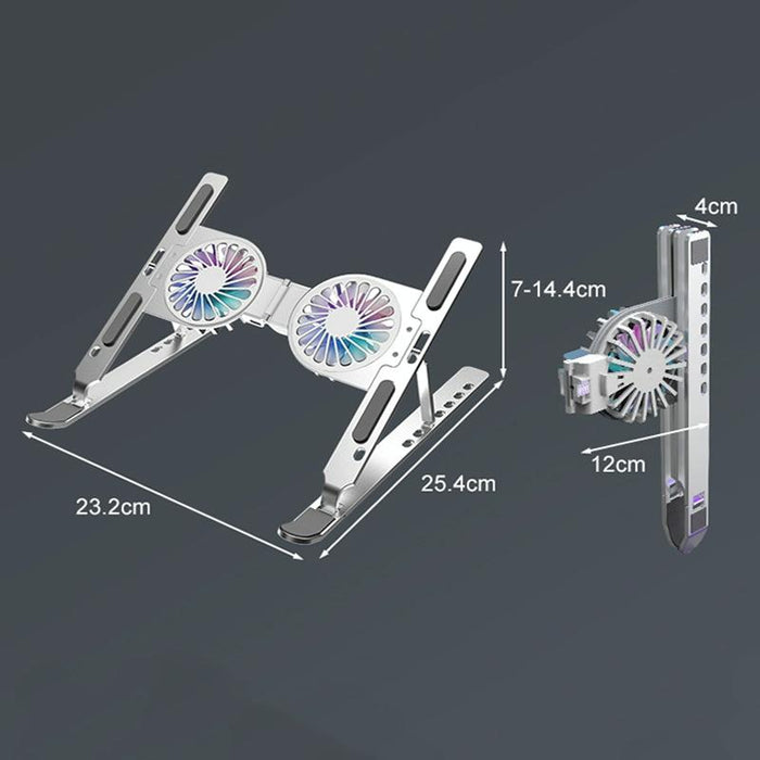 Pro Ambient Light Foldable Fan Cooling Laptop Aluminum