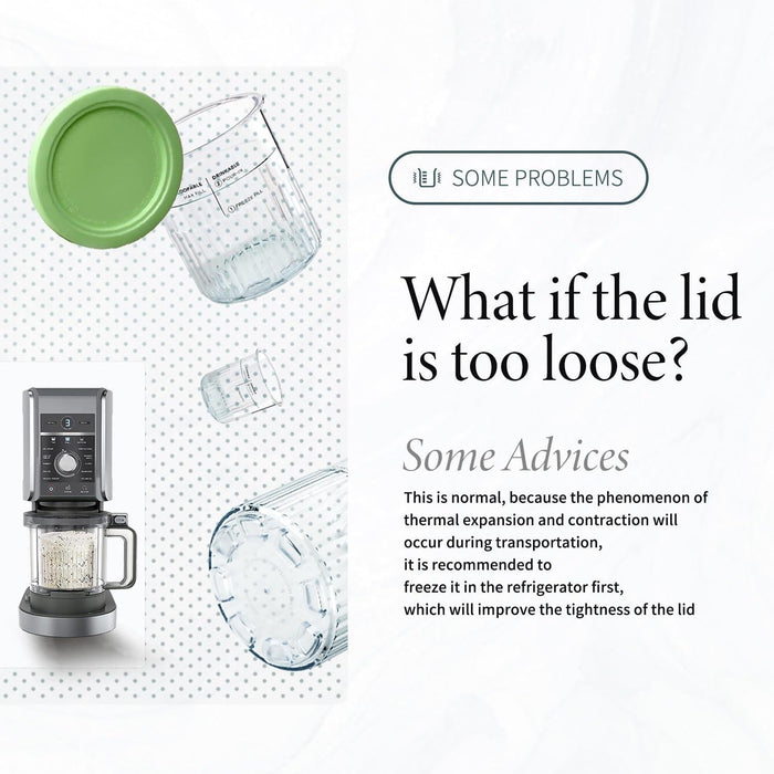 4Pc Set For Ninja Creami Deluxe 24Oz Ice Cream Containers