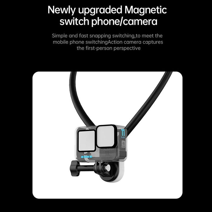 Magnetic Hanging Neck Holder For Mobile Phones And Action