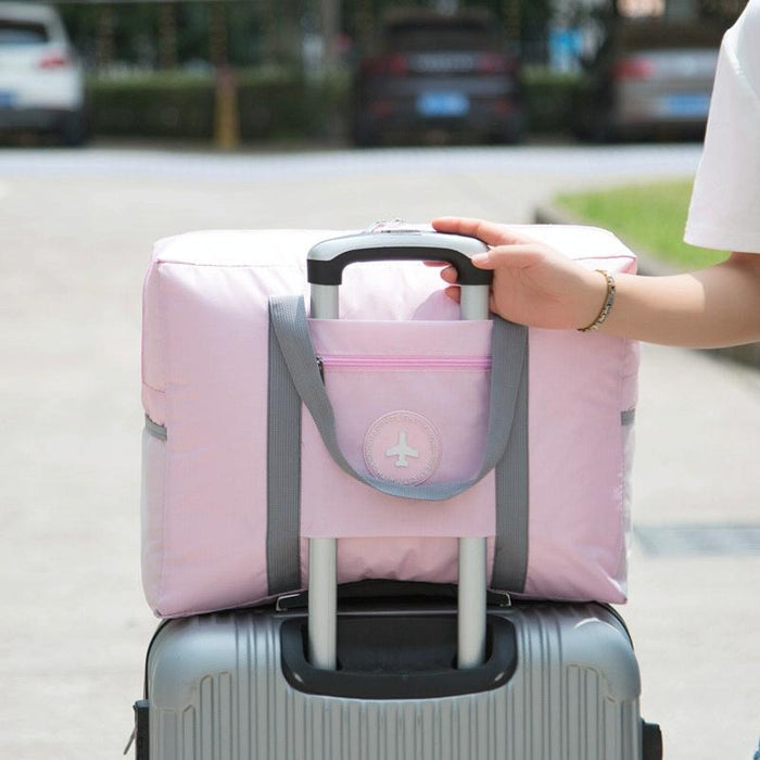 Luggage Can Put Trolley Case Folding Travel Bag