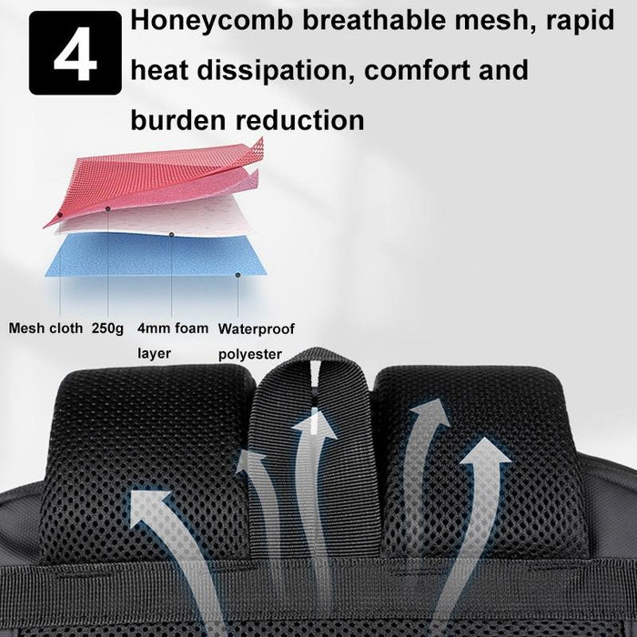 Waterproof Expandable Laptop Backpack with Usb Port