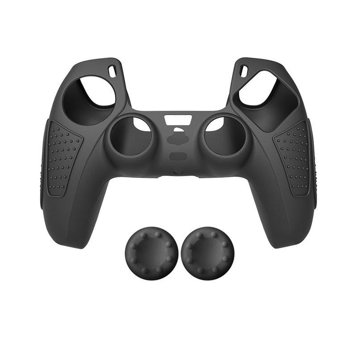 For Ps5 Gamepad Silicone Protective Case Anti-Skid Soft Silicone Cover - Black