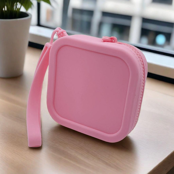 Silicone Change Storage Small Square Bag Lipstick Bank Card Earphone Zipper Storage Bag