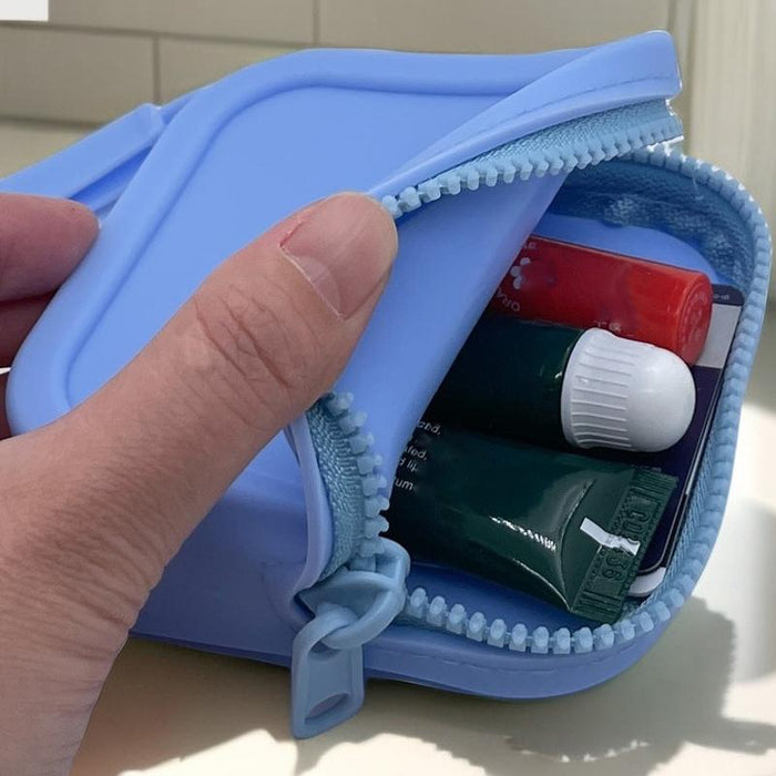 Silicone Change Storage Small Square Bag Lipstick Bank Card Earphone Zipper Storage Bag