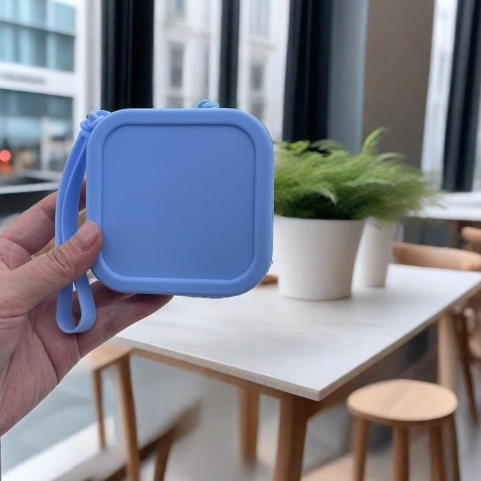 Silicone Change Storage Small Square Bag Lipstick Bank Card Earphone Zipper Storage Bag