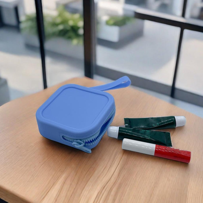 Silicone Change Storage Small Square Bag Lipstick Bank Card Earphone Zipper Storage Bag