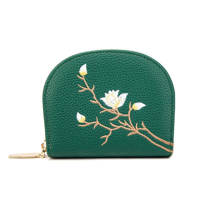Large Capacity Semicircular Embroidery Id Card Holder