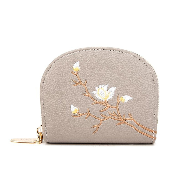 Large Capacity Semicircular Embroidery Id Card Holder