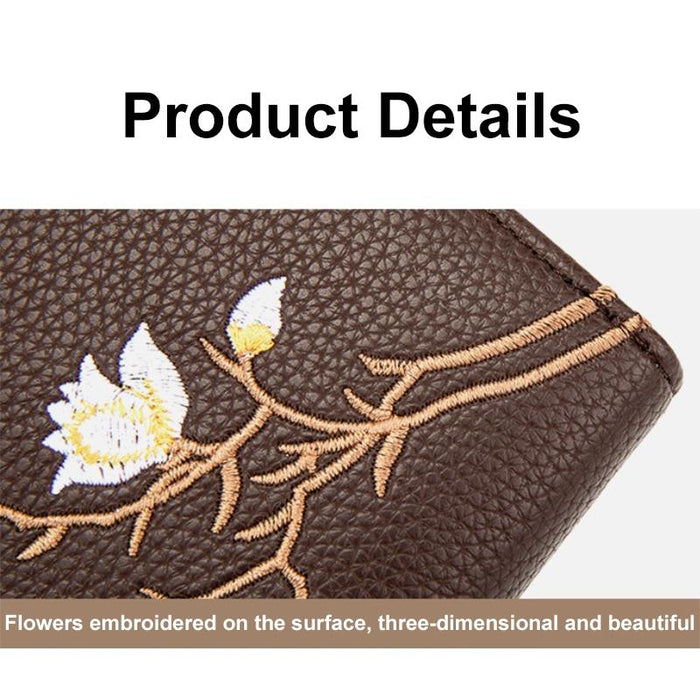 Large Capacity Semicircular Embroidery Id Card Holder