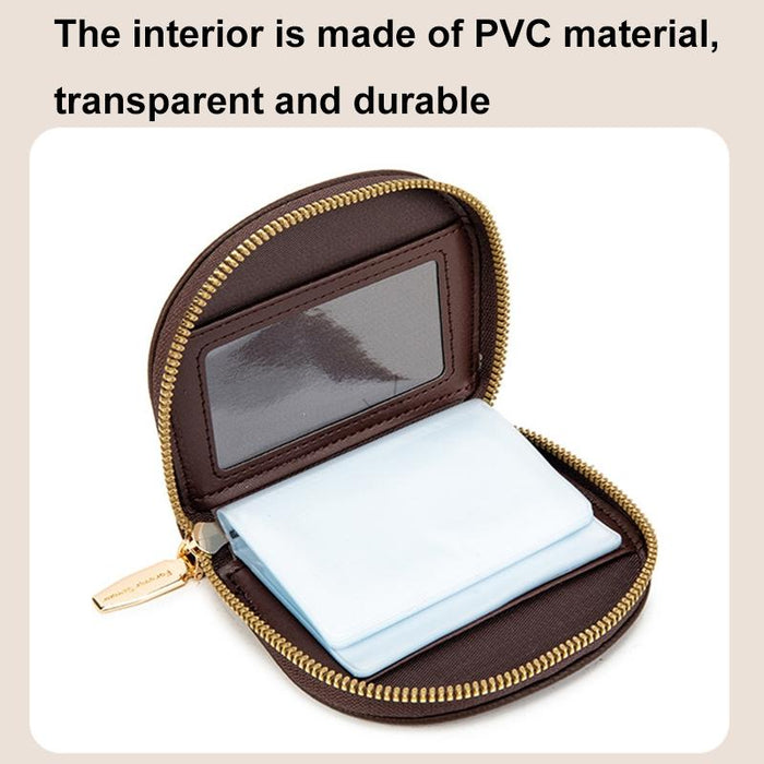 Large Capacity Semicircular Embroidery Id Card Holder