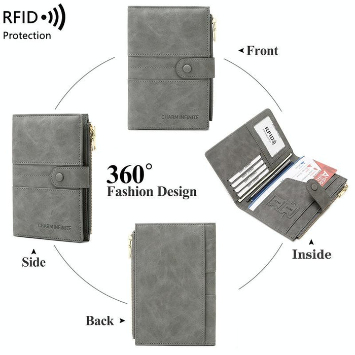 Rfid-protected Multi-card Travel Document Pouch