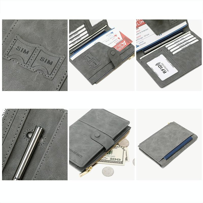 Rfid-protected Multi-card Travel Document Pouch