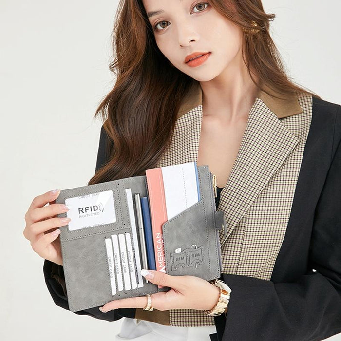Rfid-protected Multi-card Travel Document Pouch