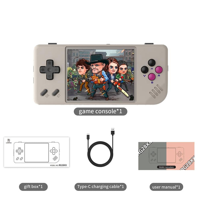 Rg28Xx Retro Handheld Game Console 2.83-Inch Ips Screen Linux Os 64Gb & 128Gb