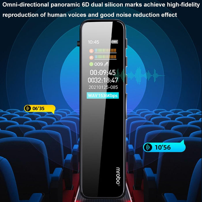 Mrobo Rv18 0.96-Inch Colour Screen Smart Noise Reduction Recording Pen Capacity 16 Gb