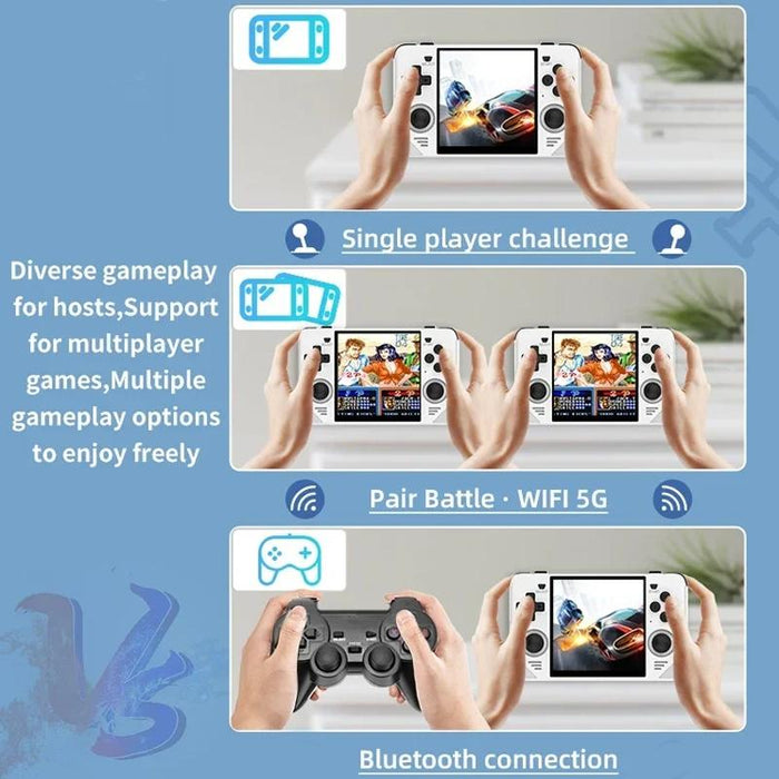 Rgb30 4 Inch Ips Screen Handheld Game Console Built In Wifi＋Bluetooth 16Gb & 128Gb Black