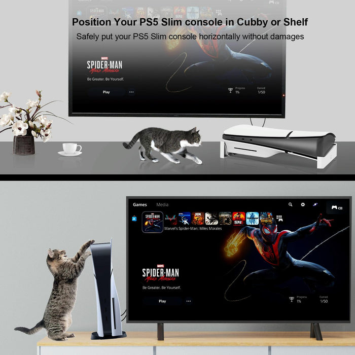 For Ps5 Slim Jys-P5189 Console Horizontal Placement Stand Digital / Optical Drive Version Universal Storage Mount