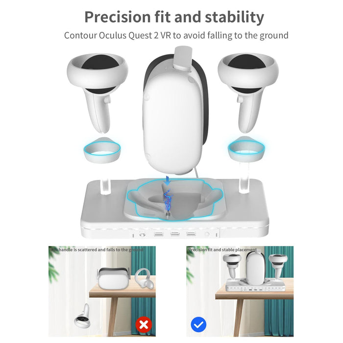 Wireless Vr Glasses Charger Colourful Base For Meta Quest 2