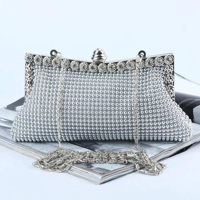 Rhinestone Evening Clutch for Ladies - Beaded Banquet Bag