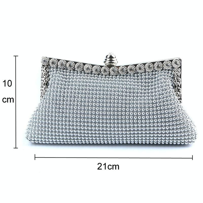 Rhinestone Evening Clutch for Ladies - Beaded Banquet Bag