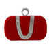 U Shape Embellished Ladies Banquet Evening Clutch Bag