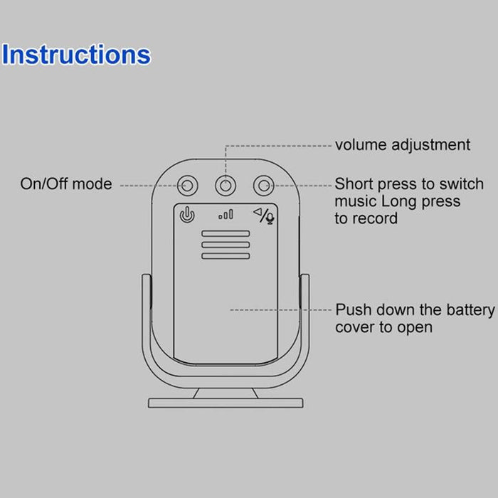 Intelligent Infrared Sensor Recordable Doorbell Welcome Voice Prompt Loudspeaker