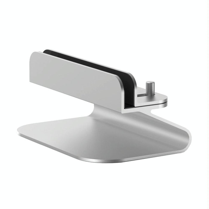 St07 Laptop Stand Tablet Vertical Aluminum Desktop Storage Base Silver