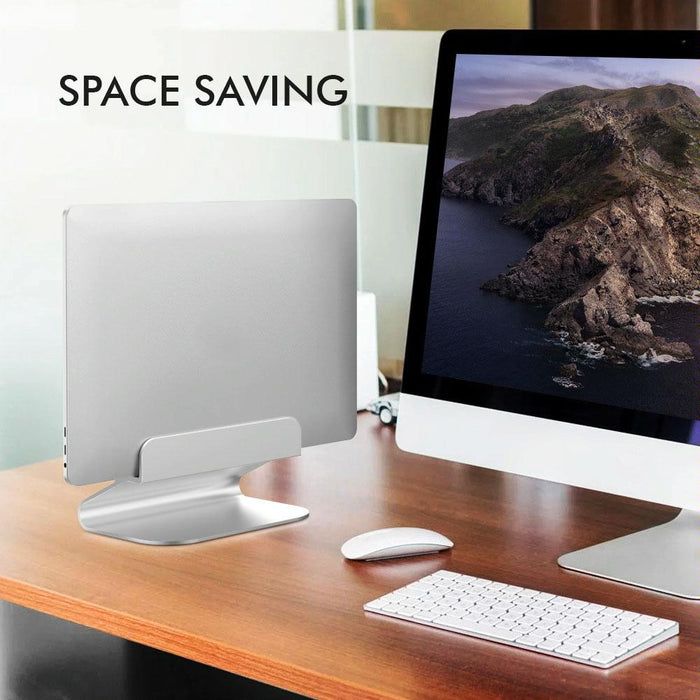 St07 Laptop Stand Tablet Vertical Aluminum Desktop Storage Base Silver