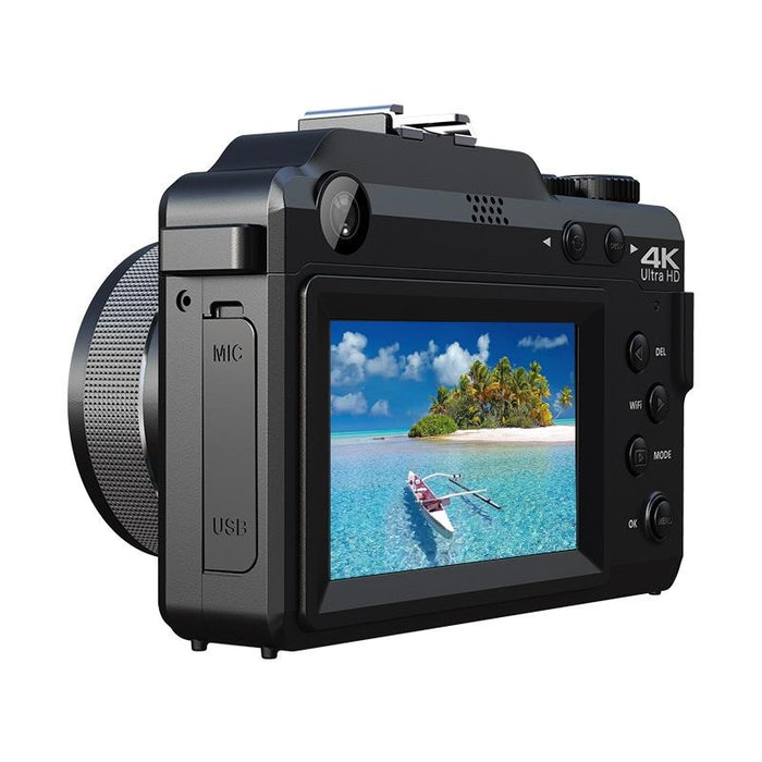 3 Dual Camera 48Mp 18X Zoom 4K Camcorder Black