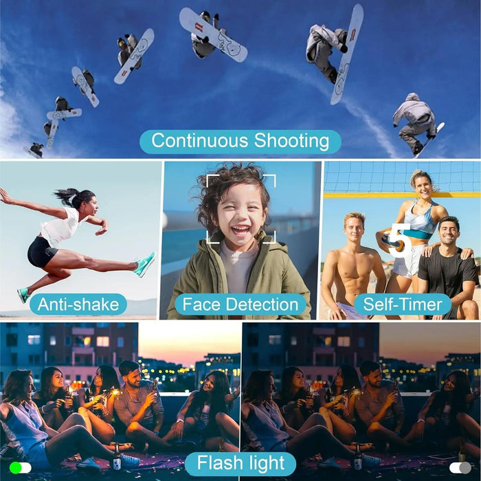 3 Dual Camera 48Mp 18X Zoom 4K Camcorder Black