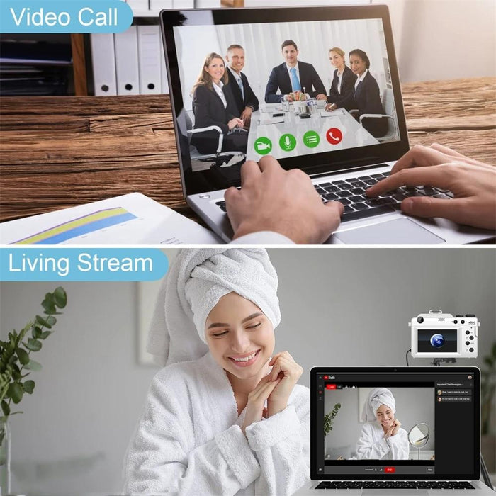 3 Dual Camera 48Mp 18X Zoom 4K Camcorder Black