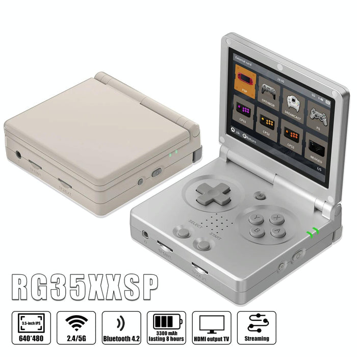 Rg35Xxsp 3.5'' Ips Screen Flip Handheld Console Linux System Wifi Retro Video Game Player 64G & 128G