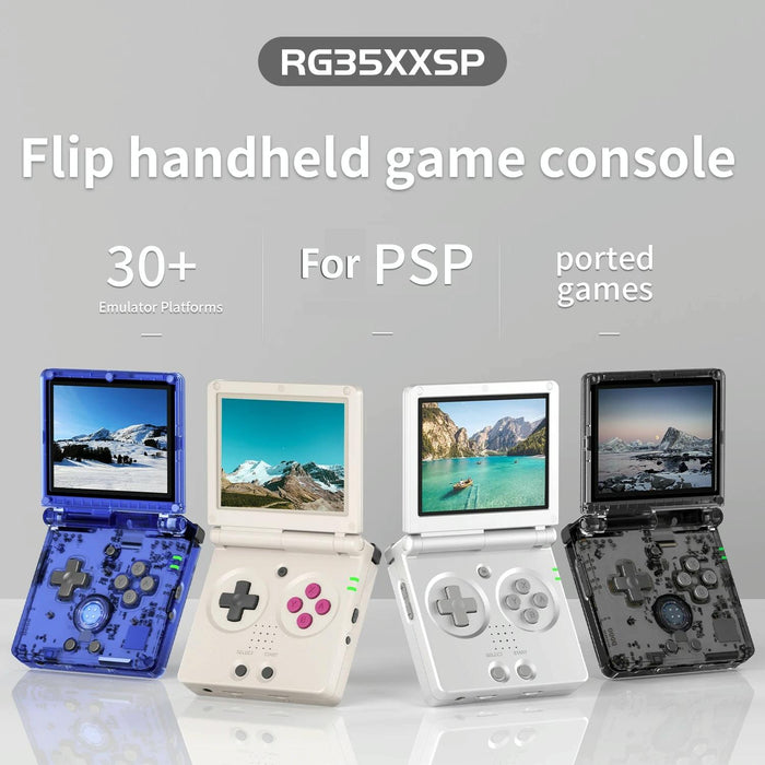 Rg35Xxsp 3.5'' Ips Screen Flip Handheld Console Linux System Wifi Retro Video Game Player 64G & 128G