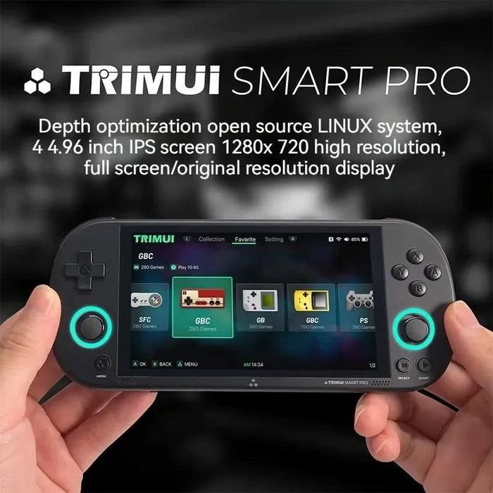 Trimui Smart Pro 4.96 Inch Ips Screen Handheld Game Console Open Source Linux System 128G