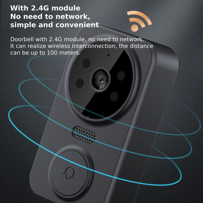 Wireless 2.4G Visual Intercom Doorbell 4.3 Inch Ips Screen With Camera Monitor Night Vision