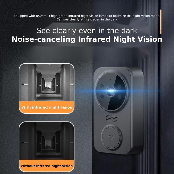 Wireless 2.4G Visual Intercom Doorbell 4.3 Inch Ips Screen With Camera Monitor Night Vision