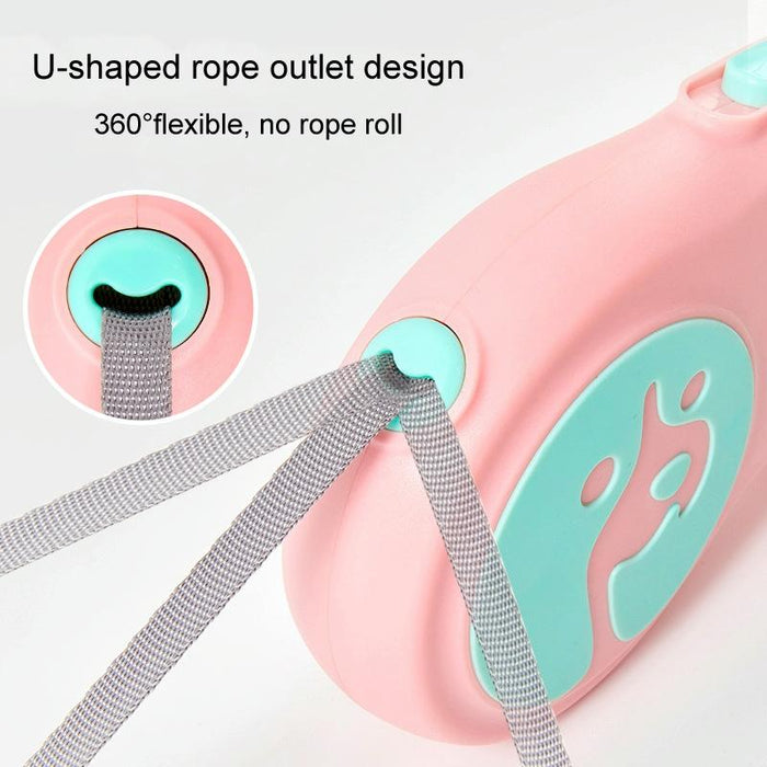 5M Retractable Dog Leash For Small & Medium Pets