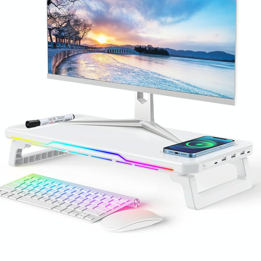 Computer Monitor Stand Riser 3 Usb 2.0 1 Type-c Ports