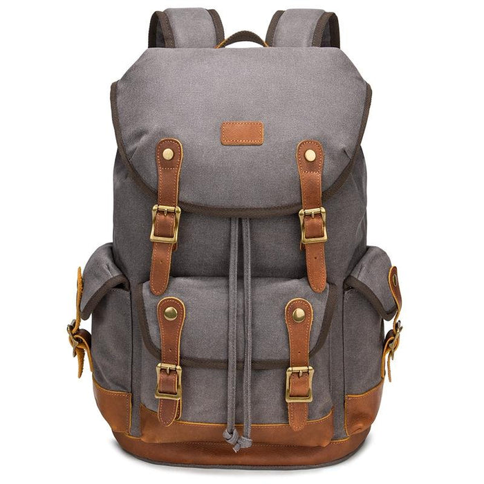 Travel-ready Retro Canvas Backpack - Spacious Design