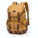 Travel-ready Retro Canvas Backpack - Spacious Design