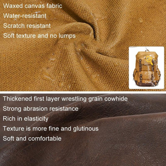 Travel-ready Retro Canvas Backpack - Spacious Design