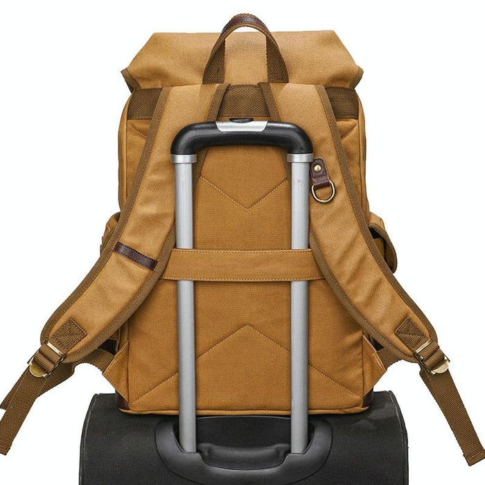 Travel-ready Retro Canvas Backpack - Spacious Design